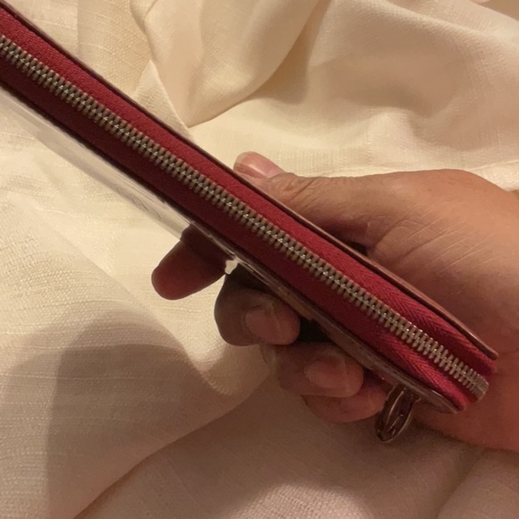 EC - Beautiful Cartier Happy Birthday print red long zip around wallet - Picture 5 of 12